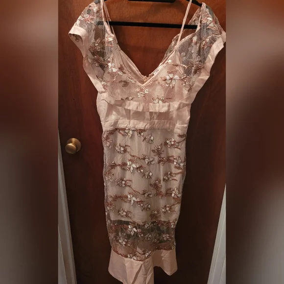 Pink Embroidered Dress - Picture 2 of 6